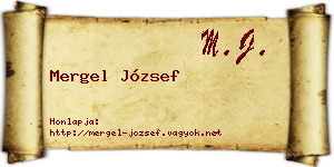 Mergel József névjegykártya
