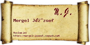Mergel József névjegykártya