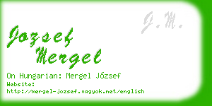 jozsef mergel business card